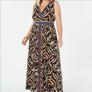 INC Plus Size Maxi Dress 2X Tiger Frame